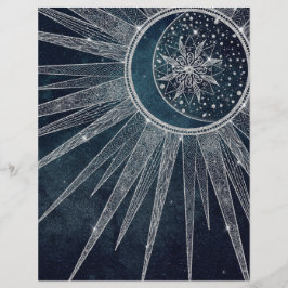 Blådesign för elegant vid Silver Sol, Doodle Manda Brevhuvud