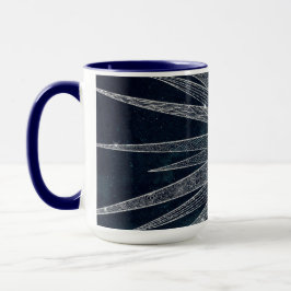 Blådesign för elegant vid Silver Sol, Doodle Manda Mugg