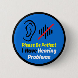 Blådesign för hörselproblem knapp