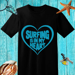 Blådesign "Surfing is in my eart" T Shirt
