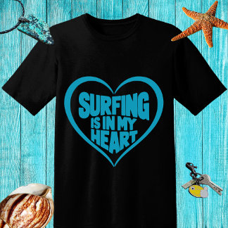 Blådesign "Surfing is in my eart" T Shirt