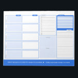 Blådesignern hem och arbete varje vecka anteckningsblock<br><div class="desc">Anteckningsblocket Home and Work Weekly Desk Planner är ett av de många designerna i vår samling av Anteckningsblock för Personlig.</div>