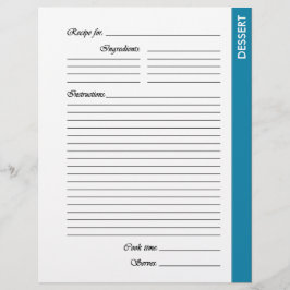 BlåDESSERT 2-sidiga mottagarsidor