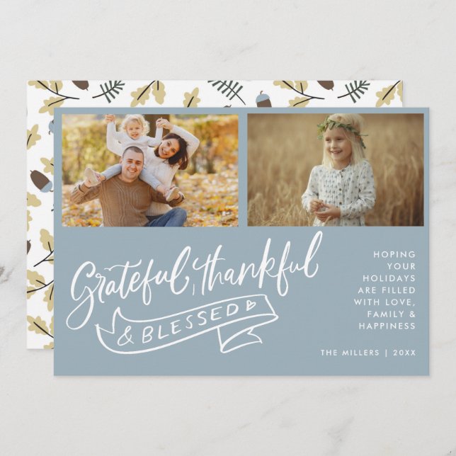 Bladfamiljens fotojul - Helgdag (Fram/baksida)