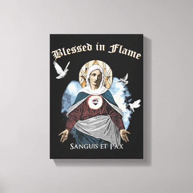 Bladfärgad i Flame - gotisk design Canvastryck (Framsida)
