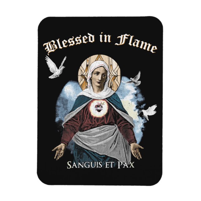Bladfärgad i Flame - gotisk design Magnet (Vertikal)