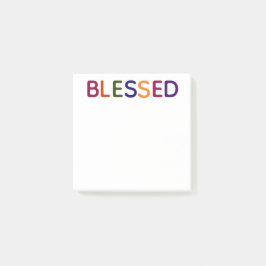 Bladfärgad multifärgad 3 x 3 post-it block