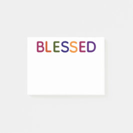 Bladfärgad multifärgad 4 x 3 post-it block