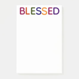 Bladfärgad multifärgad 4 x 6 post-it block