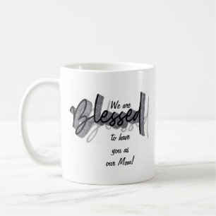 Bladfärgad vit bibel i Mors dag Kaffemugg