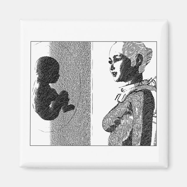 Bladflicka och baby magnet (Framsidan)