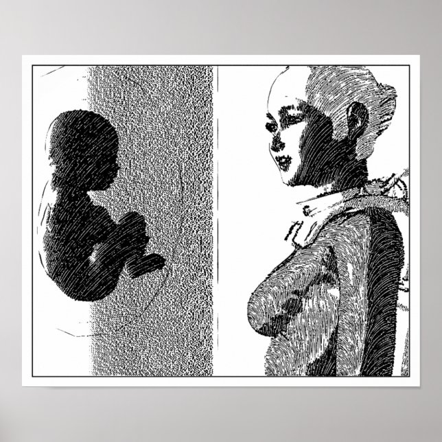 Bladflicka och baby poster (Framsidan)