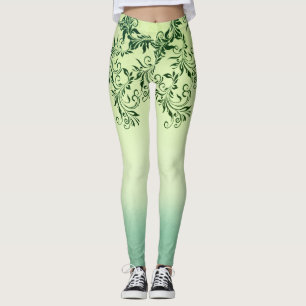 Bladgröna drömbalkar leggings
