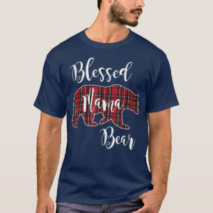 Bladhaltig Mamma Bear Red Tartan Play Mönster Mamm T Shirt