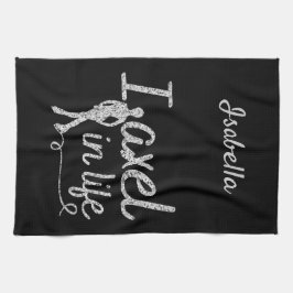 Bladhandduksaxel i Figur i Skater i silver Kökshandduk