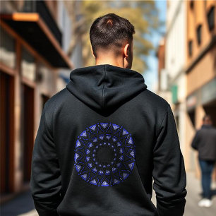 Blådiamantens Östra Helig Geometri Hoodie