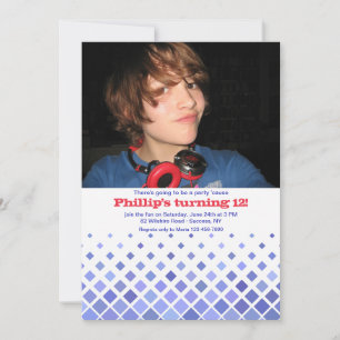 Blådiamanter Fotoinbjudan Inbjudningar