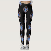 Blådiamanthjärta Leggings