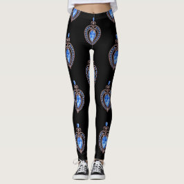 Blådiamanthjärta Leggings