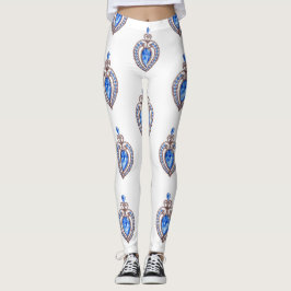 Blådiamanthjärta Leggings