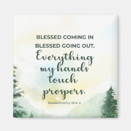 Bladingång, gå ut bibelns vattenfärg magnet