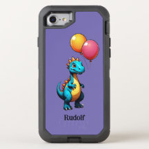 Blådinosaurier med ballonger