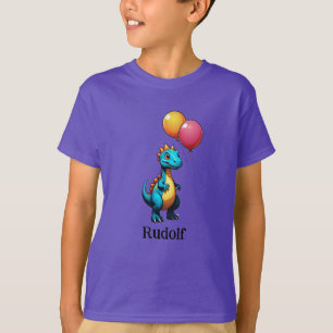 Blådinosaurier med ballonger t shirt