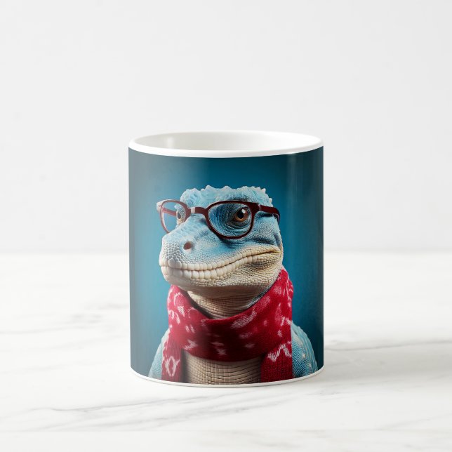 Blådinosaurier med julklapp kaffemugg (Center)