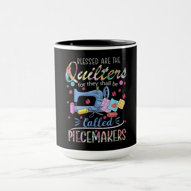 Bladkiltrar Piecemakers Quilings Sewing Gift Mugg (Center)