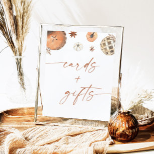 Bladkort för babyskor och presentkort, Pumpkin Poster
