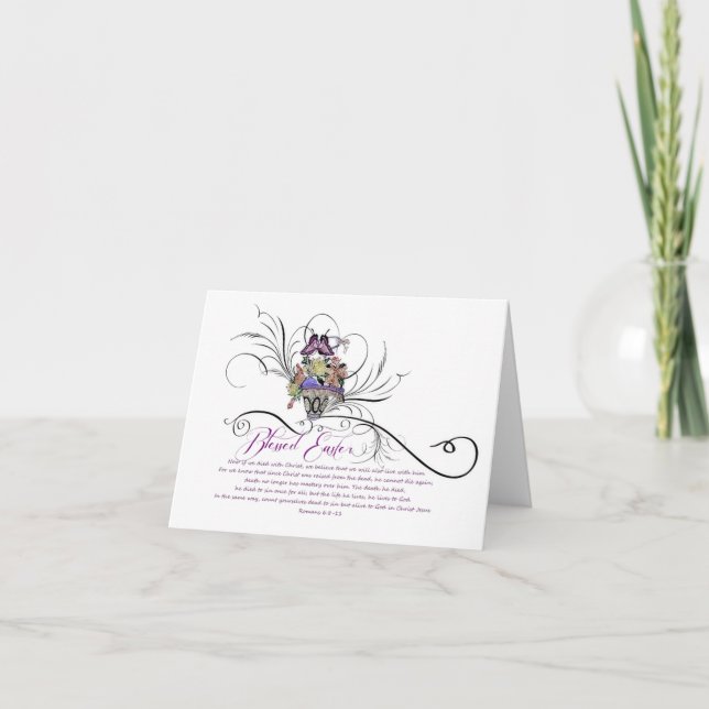 Bladkort för Påsk Helgdag Helgkort (Framsida)