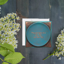 Bladkort för rundkopparturkos julkort