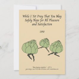 Bladkronärtskockor AI-genererad victoriansk helgda Julkort