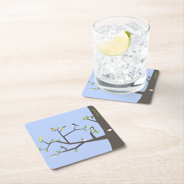 Bladkrukskoppling underlägg papper kvadrat (Insitu)