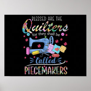 Bladkvartsparter Piecemakers Quilting Sewing Gift Poster