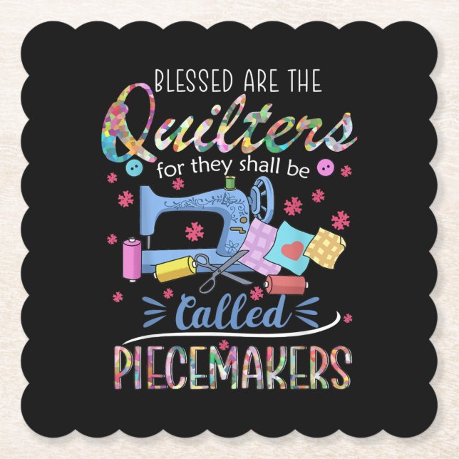 Bladkvartsparter Piecemakers Quilting Sewing Gift Underlägg Papper (Framsida)