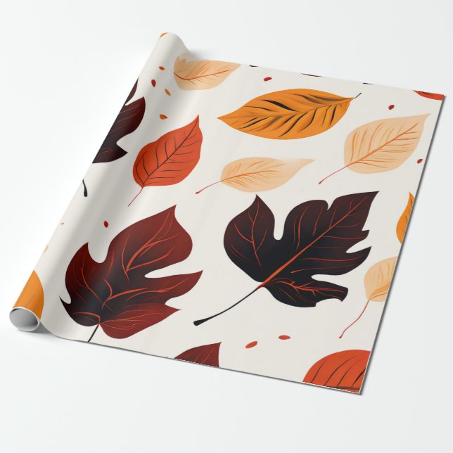 Bladlegans: Autumnal Soft Hues Presentpapper (Utrullad)