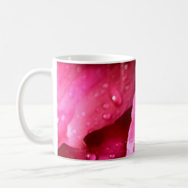 Bladmakro daggdroppar natur blomma kaffemugg (Vänster)