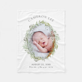 Bladmattor, babyblankett fleecefilt