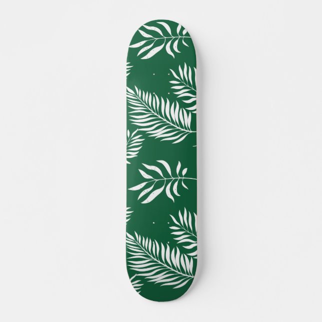 Bladmönster 12 mini skateboard bräda 18,5 cm (Framsida)