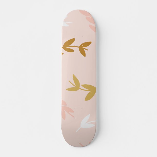 Bladmönster 4 mini skateboard bräda 18,5 cm (Framsida)