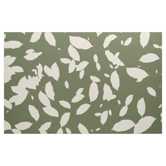 Bladmönster för sömnad och heminredning djup oliv tyg (Fat Quarter)