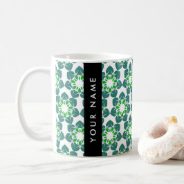 Bladmönster, Gröna blad, Ditt namn Kaffemugg