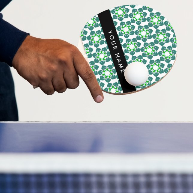 Bladmönster, Gröna blad, Ditt namn Pingisracket (Insitu)