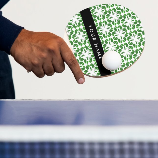 Bladmönster, Gröna blad, Ditt Namn Pingisracket (Insitu)