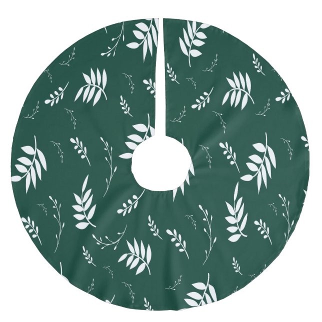 bladmönster julgransmatta borstad polyester (Framsidan)