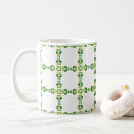 Bladmönster, Mönster av blad, Gröna blad Kaffemugg