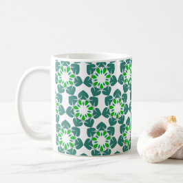 Bladmönster, Mönster av blad, Gröna blad Kaffemugg