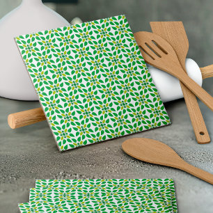 Bladmönster, Mönster av blad, Gröna blad Kakelplatta