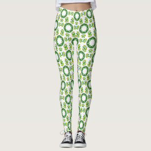 Bladmönster, Mönster av blad, Gröna blad Leggings
